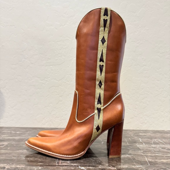 Cole Haan Shoes - Vintage Cole Haan X Nike Lab G-Series Embellished Leather Cowboy Boots